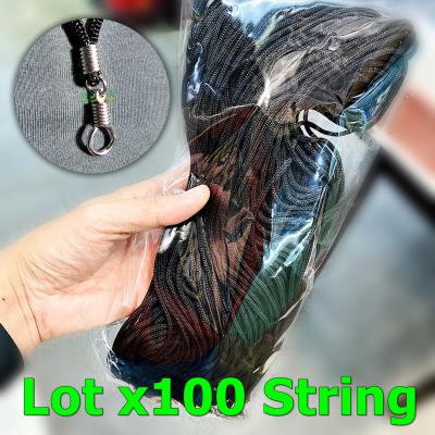 Lotx100 Necklace Nylon Chain 30cm Adjustable 1hook Wear Black Thai Amulet 16988