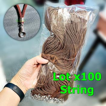 Lot 100pcs Necklace Nylon Chain 30cm Oval Openable Hook Brown Thai Amulet #16989