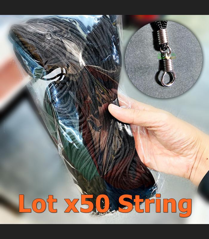Lotx50 Necklace Nylon Chain 30cm Adjustable 1hook Wear Black Thai Amulet #16993