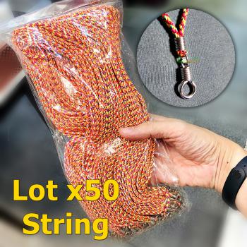 Lotx50 Necklace Nylon Chain 30cm Adjustable 1hook Wear Mixed Thai Amulet #16994