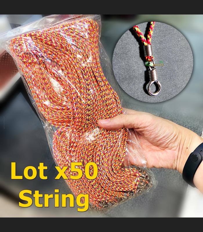 Lotx50 Necklace Nylon Chain 30cm Adjustable 1hook Wear Mixed Thai Amulet #16994