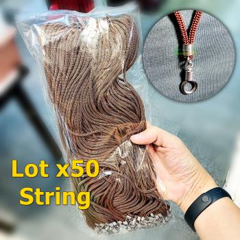 Lot 50pcs Necklace Nylon Chain 30cm Oval Openable Hook Brown Thai Amulet #16995