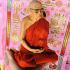 LARGE LIFELIKE WAX FINE ART THAI MONK STATUE AMULET MEDITATION LP WEAN SUJINNO WAT DOIMAEPANG SQUAT 5INCH
