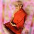 LARGE LIFELIKE WAX FINE ART THAI MONK STATUE AMULET MEDITATION LP WEAN SUJINNO WAT DOIMAEPANG SQUAT 5INCH