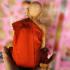 LARGE LIFELIKE WAX FINE ART THAI MONK STATUE AMULET MEDITATION LP WEAN SUJINNO WAT DOIMAEPANG SQUAT 5INCH
