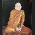 LARGE LIFELIKE WAX FINE ART THAI MONK STATUE AMULET MEDITATION LP WEAN SUJINNO WAT DOIMAEPANG SQUAT 5INCH