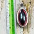 Leklai Naga Eye Cave Stone Healing Crystal Rugby Black Shine Thai Amulet #17006