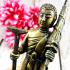 Bronze Statue Sivali Walking Rich Success Saint God WatBangPha Thai Amulet 17016