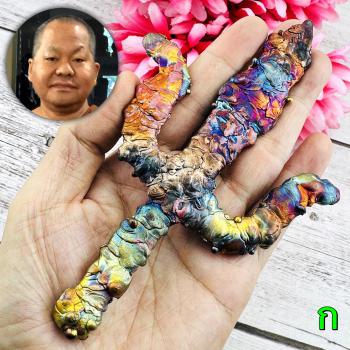 Leklai Trident Rainbow Magic Immortal Protection Best Powerful Thai Amulet 17035