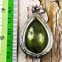 Leklai Nakee Buddha Naga Eye Healing Stone Crtstal Lucky Green Thai Amulet 17039