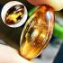 Leklai Nakee Naga Eye Healing Stone Crtstal Fortune Orange Thai Amulet #17040