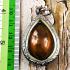 Leklai Nakee Naga Eye Healing Stone Crtstal Fortune Orange Thai Amulet #17040