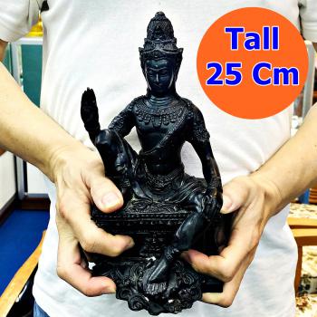 Large Jatukam Deity Bronze Statue Rahu King Of Treasure Be2550 Thai Amulet 17044
