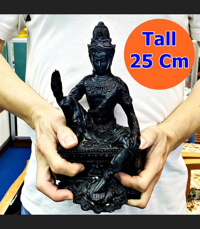 Large Jatukam Deity Bronze Statue Rahu King Of Treasure Be2550 Thai Amulet 17044