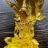 Buddha Statue Prevent Gold Naga Nakpog Cobra 7head Coiled Base Thai Amulet 17045