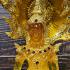 Buddha Statue Prevent Gold Naga Nakpog Cobra 7head Coiled Base Thai Amulet 17045