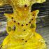 Buddha Statue Prevent Gold Naga Nakpog Cobra 7head Coiled Base Thai Amulet 17045