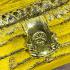 Buddha Statue Prevent Gold Naga Nakpog Cobra 7head Coiled Base Thai Amulet 17045