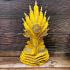 Buddha Statue Prevent Gold Naga Nakpog Cobra 7head Coiled Base Thai Amulet 17045