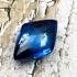 Leklai Nakee Buddha Naga Eye Healing Stone Crystal Blue Lucky Thai Amulet #17050