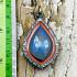 Leklai Nakee Buddha Naga Eye Healing Stone Crystal Blue Lucky Thai Amulet #17050
