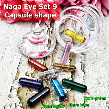 Compilation Stupa Set9 Leklai Healing Stone Naga Eye Capsule Thai Amulet #17051