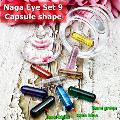 Compilation Stupa Set9 Leklai Healing Stone Naga Eye Capsule Thai Amulet #17051