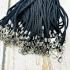 Lot 100pcs Necklace Chain Nylon Lobster Clasp Hook Wear Thai Amulet Black 17052
