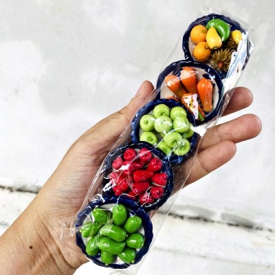 Dollhouse 1/12 Miniature 5 Fruit Model Worship Offering Pray Thai Amulet #17056