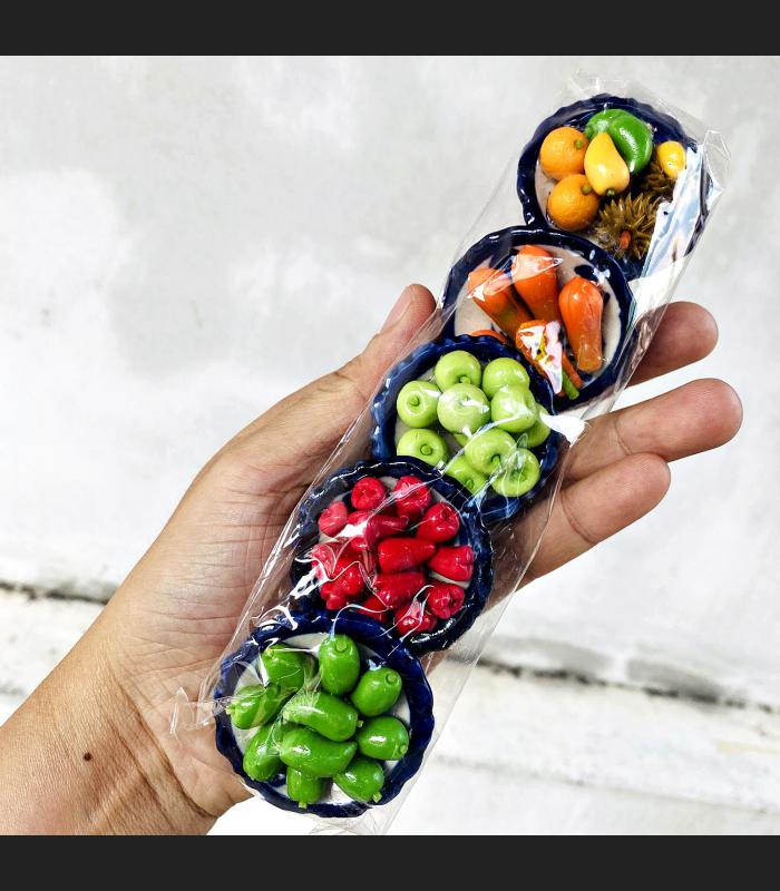 Dollhouse 1/12 Miniature 5 Fruit Model Worship Offering Pray Thai Amulet #17056