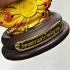 Fine Art Pidta Buddha Closed Eye Kb Ariyachat Peacock Yellow Thai Amulet #17062