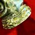 Ngan Ngung Gambling Fortune Double Gecko Lersri Somdeh Be2565 Thai Amulet #17071