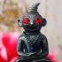 Ngan Ngung Charming Lust Ash Gecko Lersri Somdeh Be2565 Black Thai Amulet #17073