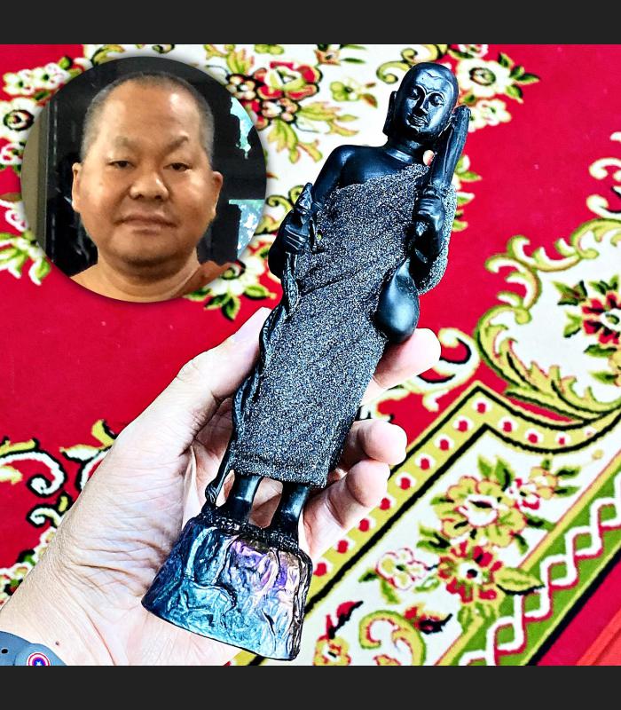 Walking Sivali Statue Leklai Dust Rainbow Wealth Rich Somporn Thai Amulet #17090