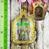 Empty Metal Stencil Frame Case Gold Plated Medal Nangpan 4.5cm Thai Amulet 17110