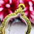 Empty Metal Stencil Frame Case Gold Plated Medal Nangpan 4.5cm Thai Amulet 17110