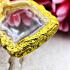 Empty Metal Stencil Frame Case Gold Plated Medal Nangpan 4.5cm Thai Amulet 17110