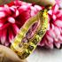 Empty Metal Stencil Frame Case Gold Plated Medal Nangpan 4.5cm Thai Amulet 17110