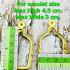 Empty Metal Stencil Frame Case Gold Plated Medal Nangpan 4.5cm Thai Amulet 17110