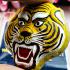 Tiger Face Protection Shield Fortune Lp Supoj Be2555 Colorful Thai Amulet #17119
