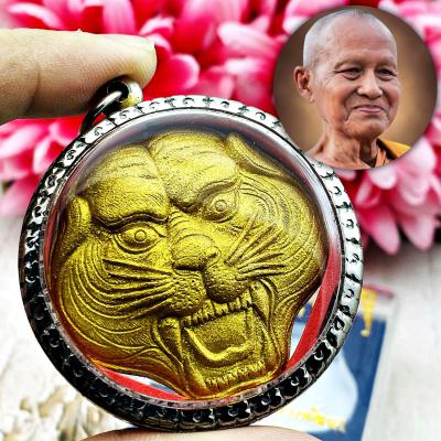 Tiger Face Protection 9Takrut Shield Fortune Lp Supoj Be2555 Thai Amulet #17120