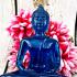 Meditation Buddha Statue Happiness Smile Home Decoration Blue Thai Amulet #17126
