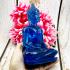 Meditation Buddha Statue Happiness Smile Home Decoration Blue Thai Amulet #17126