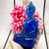 Meditation Buddha Statue Happiness Smile Home Decoration Blue Thai Amulet #17126