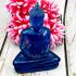 Meditation Buddha Statue Happiness Smile Home Decoration Blue Thai Amulet #17126