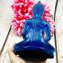 Meditation Buddha Statue Happiness Smile Home Decoration Blue Thai Amulet #17126