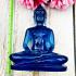 Meditation Buddha Statue Happiness Smile Home Decoration Blue Thai Amulet #17126