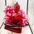 Meditation Buddha Statue Fortune Wealth Home Decoration Red Thai Amulet #17127