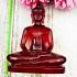 Meditation Buddha Statue Fortune Wealth Home Decoration Red Thai Amulet #17127