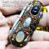 Takrut Leklai Capsule Naga Eye Protection Immortal Somporn 5cm Thai Amulet 17139